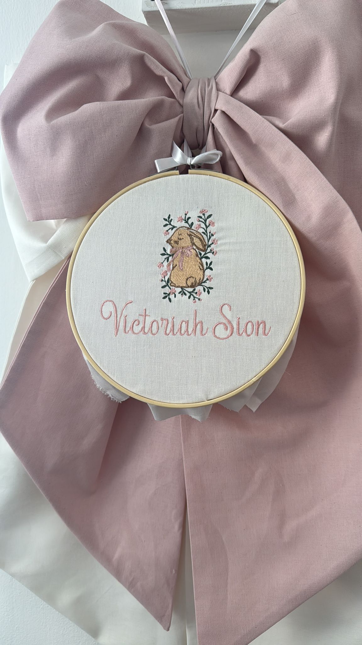 Floral Bunny Embroidery Design - Image 2