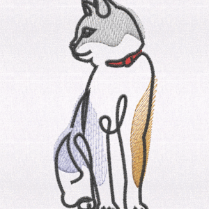 Art Cat Embroidery Design – 3 Sizes