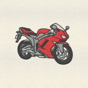 MotoGP Racing Motorcycle Embroidery Design – Sportbike Style