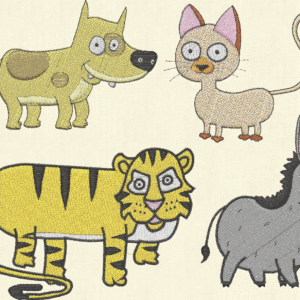 Funny Animals Embroidery Pack