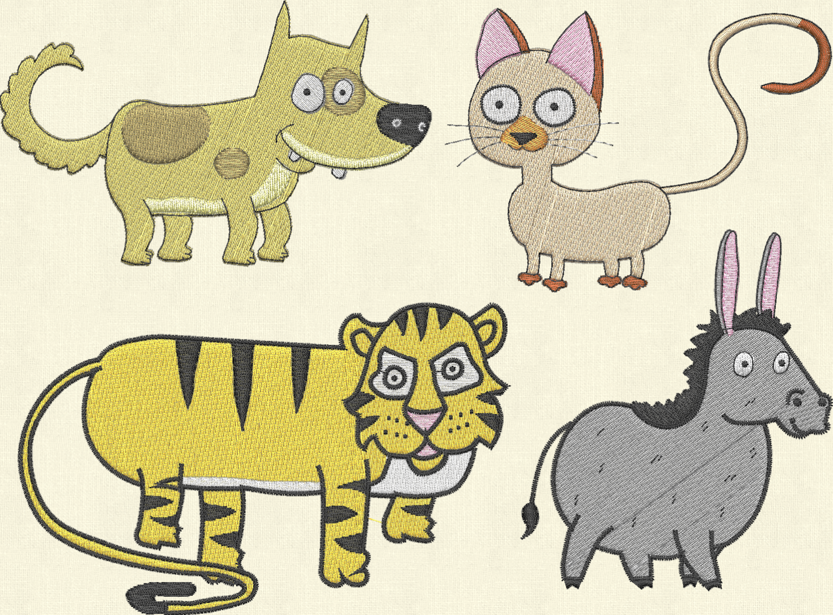 Funny Animals Embroidery Pack