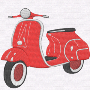 Vintage Retro Scooter - Classic Red Italian Style