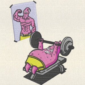 Gym Goals Anime Parody-Digital Embroidery