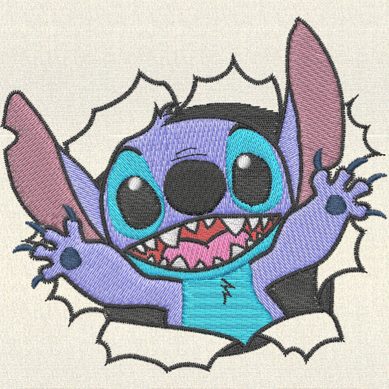 Stitch Anime-Embroidery Design