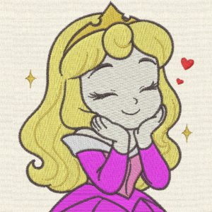 Princess Chibi Machine Embroidery Design